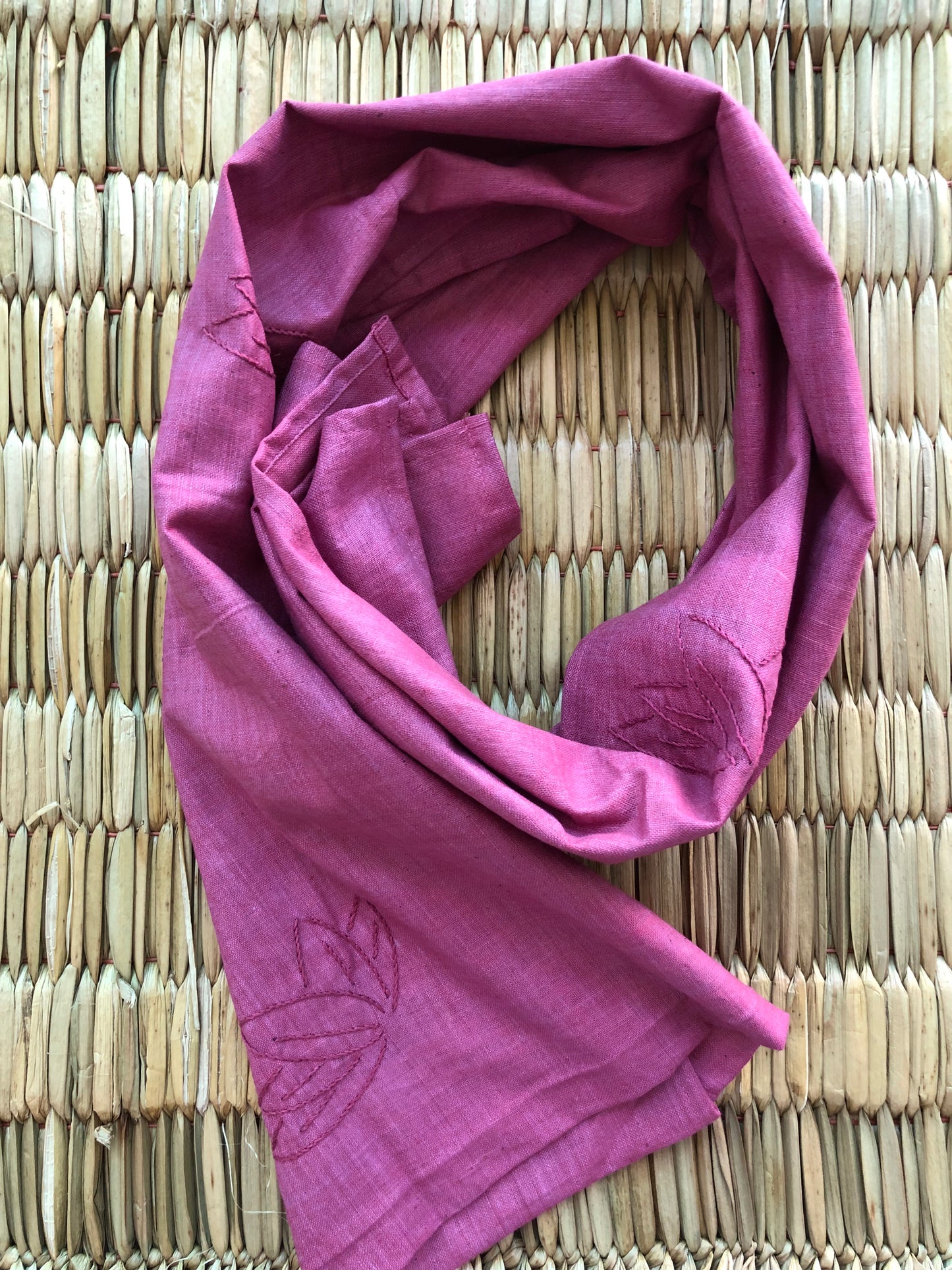 Sashiko-Inspired Khadi Stole