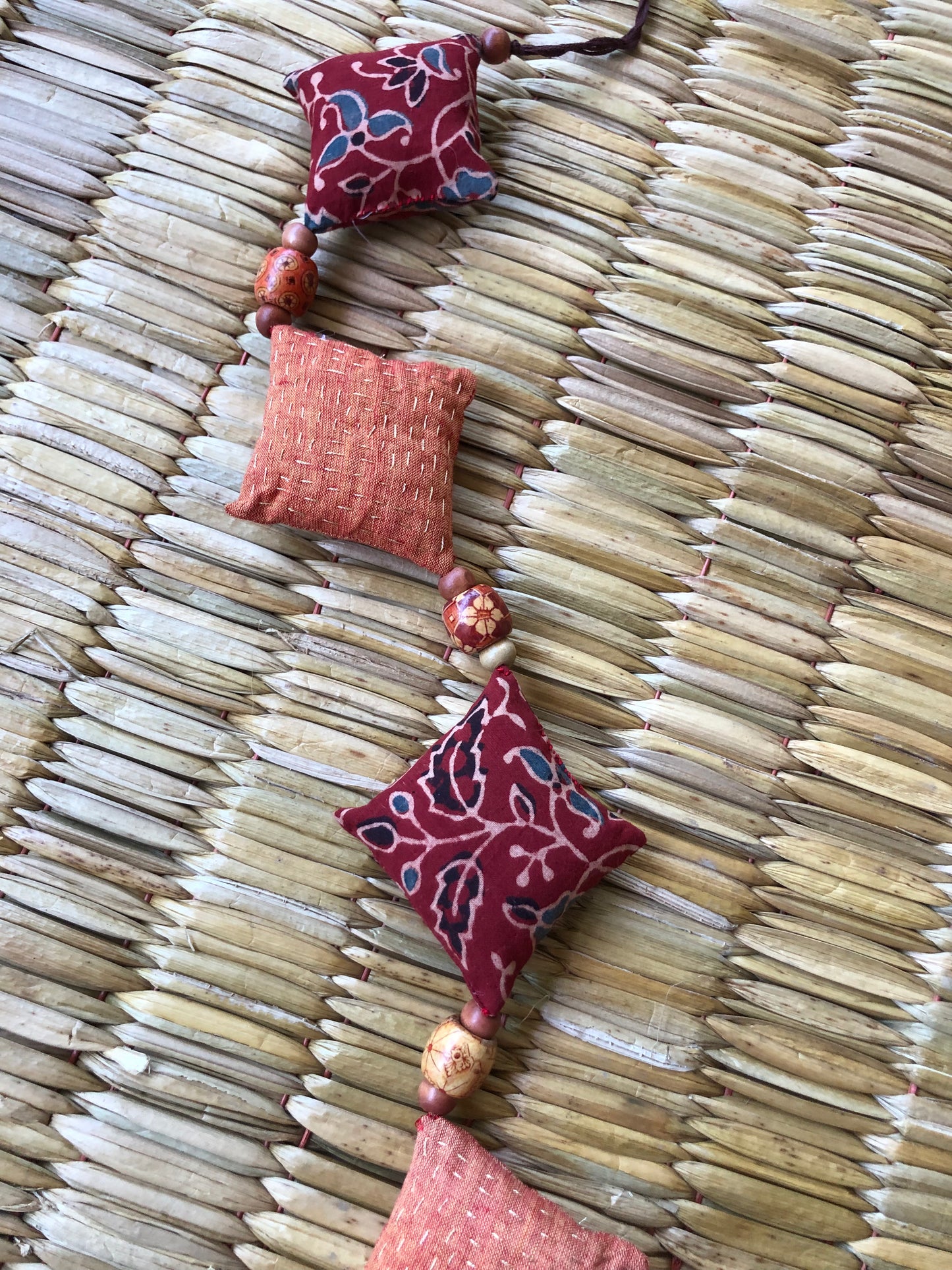 Red, Rust and Gold: Soft Wall Hanging