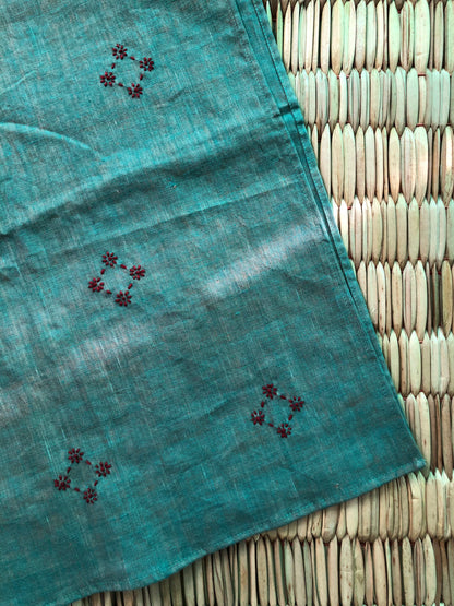 Sashiko-Inspired Khadi Stole