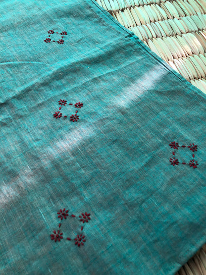 Sashiko-Inspired Khadi Stole