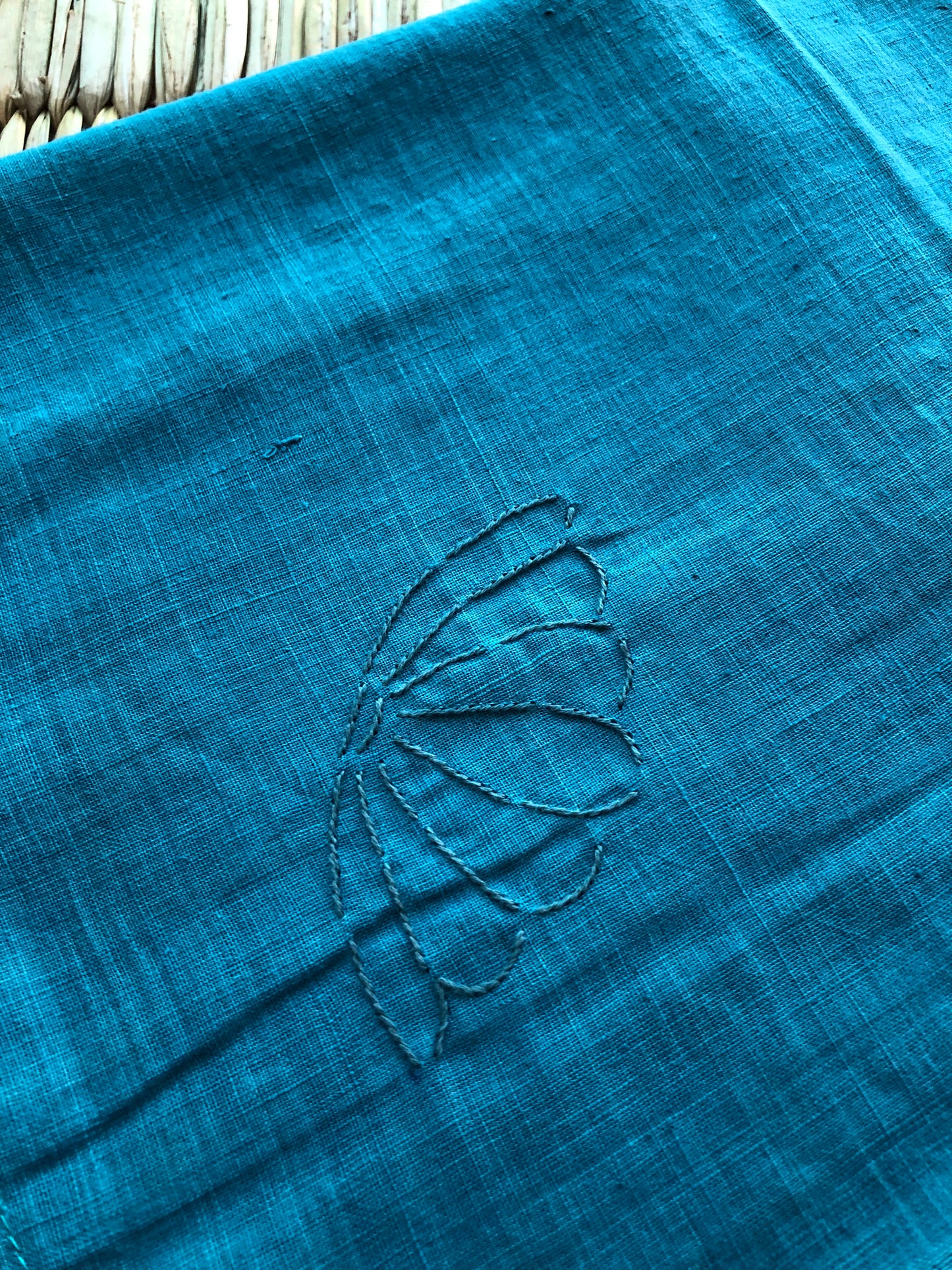 Sashiko-Inspired Khadi Stole