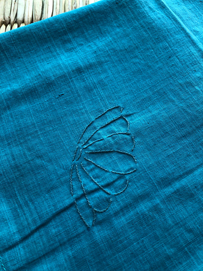 Sashiko-Inspired Khadi Stole