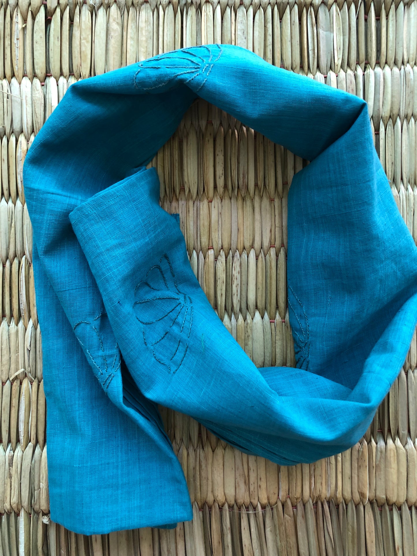 Sashiko-Inspired Khadi Stole
