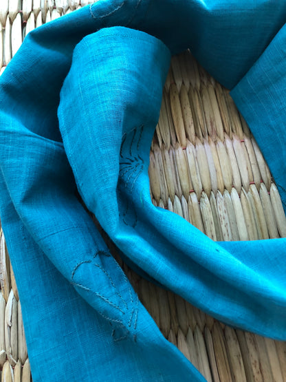 Sashiko-Inspired Khadi Stole