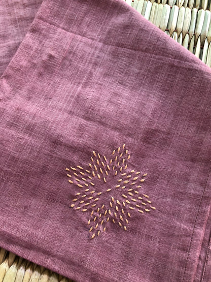 Sashiko-Inspired Khadi Stole