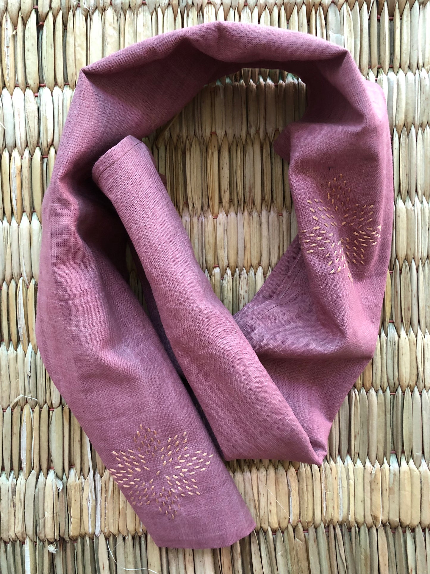 Sashiko-Inspired Khadi Stole