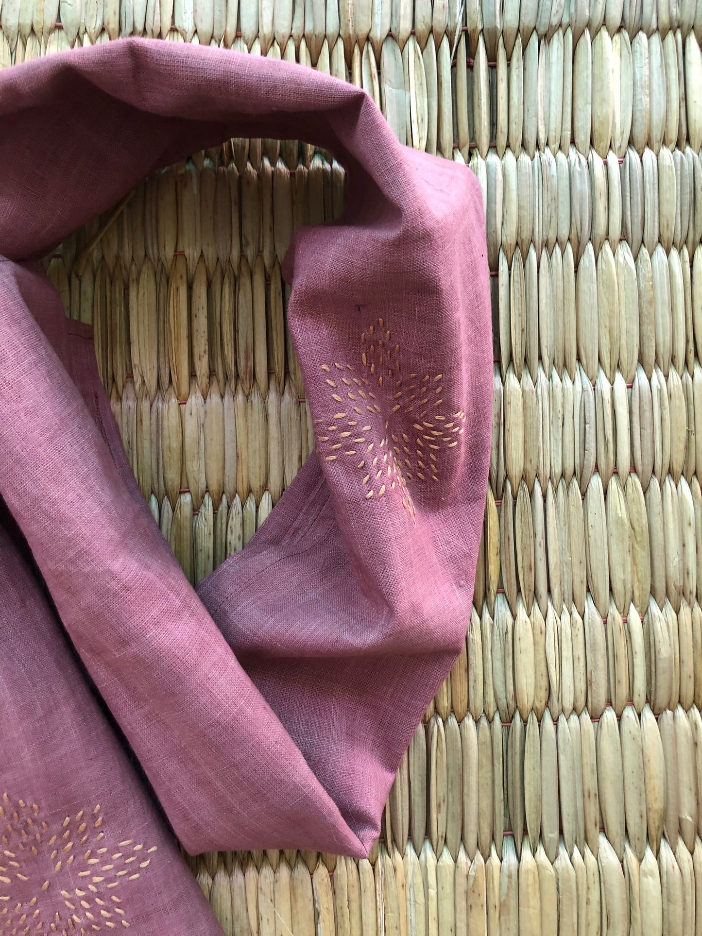 Sashiko-Inspired Khadi Stole