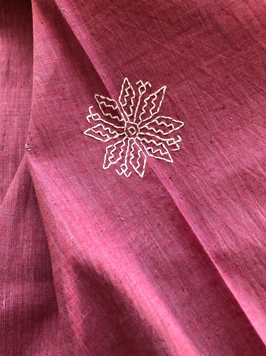 Khadi Stole with Kasuti Embroidery
