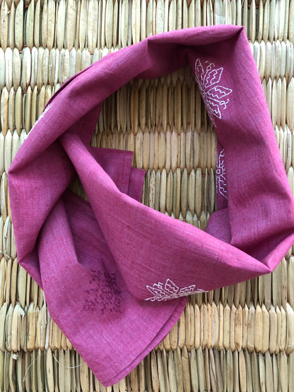 Khadi Stole with Kasuti Embroidery