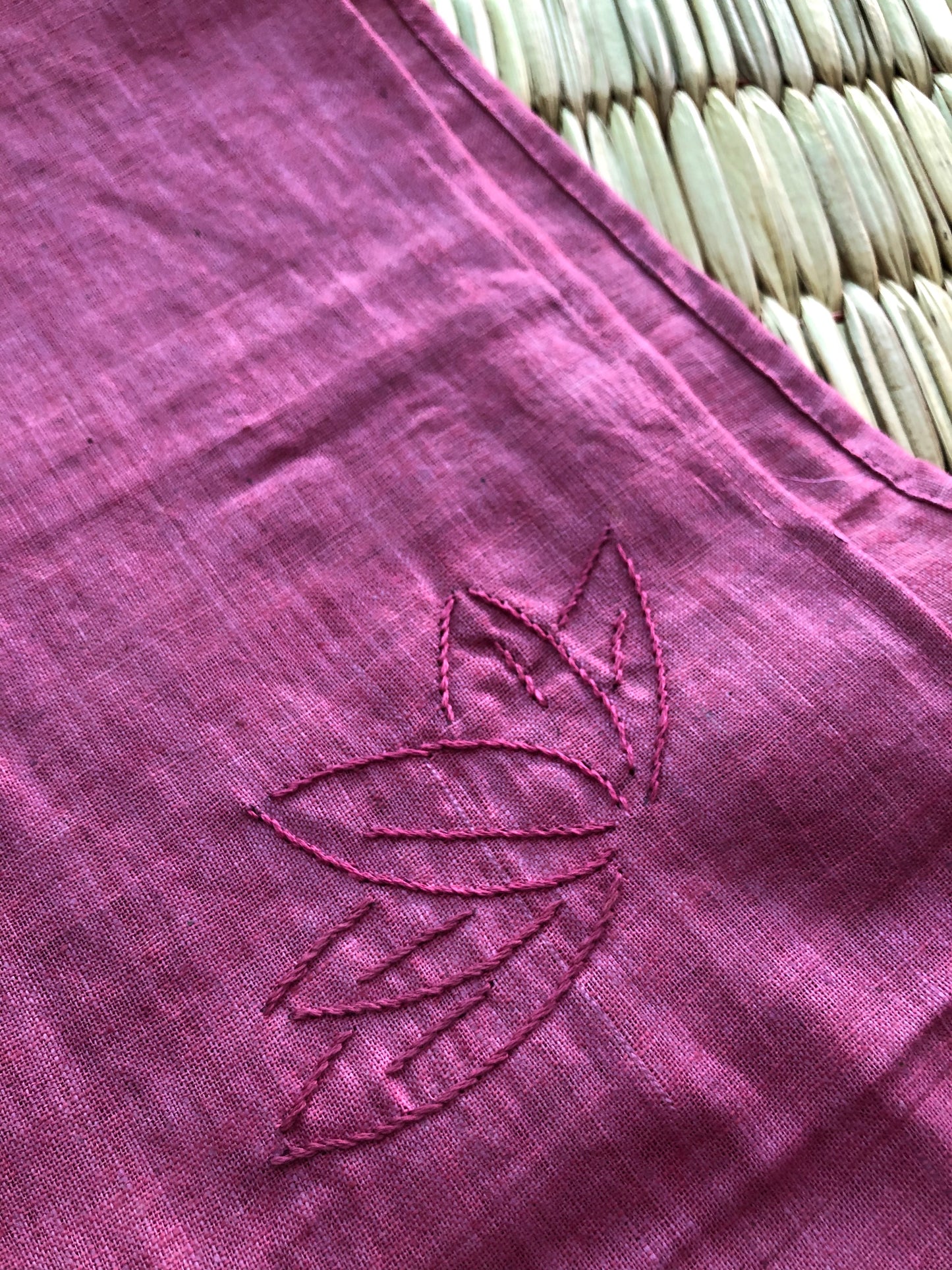 Sashiko-Inspired Khadi Stole