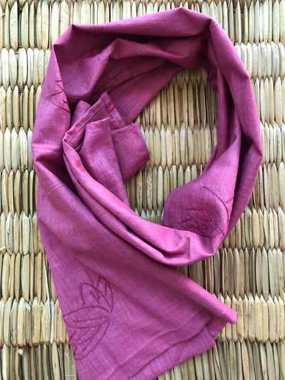 Sashiko-Inspired Khadi Stole