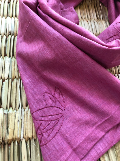 Sashiko-Inspired Khadi Stole