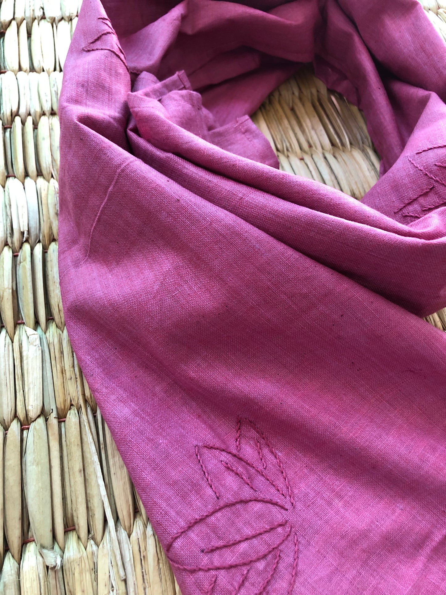 Sashiko-Inspired Khadi Stole