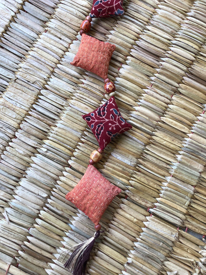 Red, Rust and Gold: Soft Wall Hanging