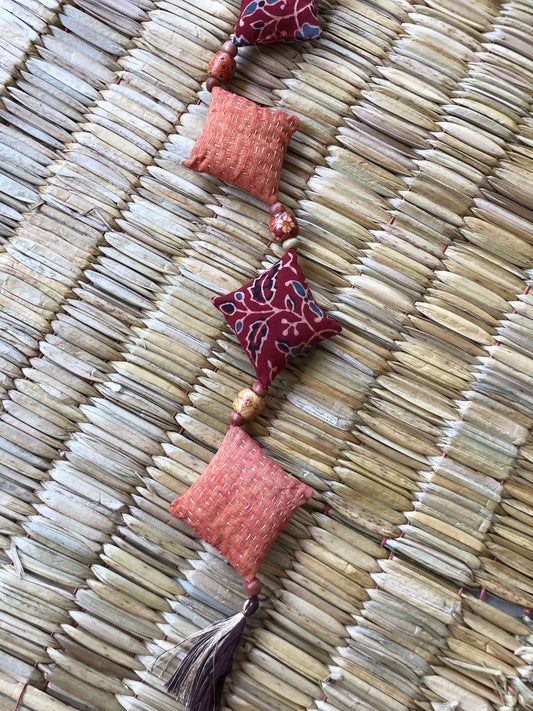Red, Rust and Gold: Soft Wall Hanging