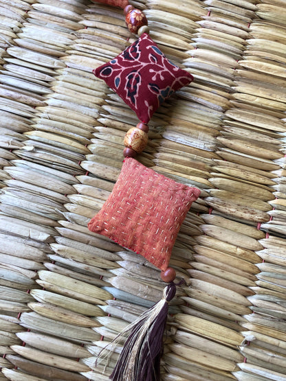 Red, Rust and Gold: Soft Wall Hanging
