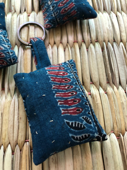 Hand-Embroidered Keychains/Bag Tags (Set of 3)
