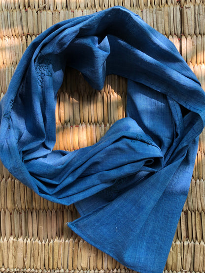 Khadi Stole with Kasuti Embroidery