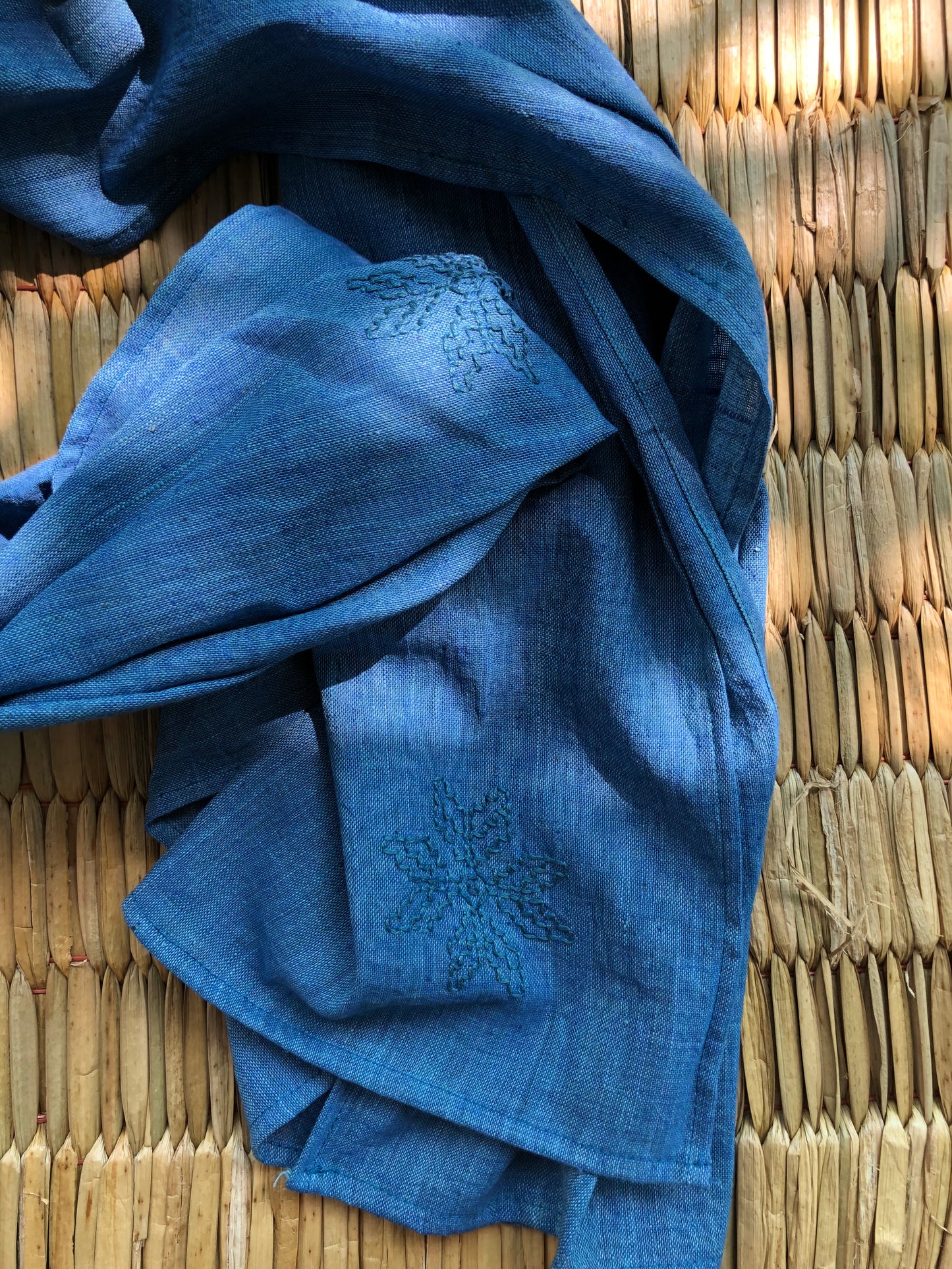 Khadi Stole with Kasuti Embroidery