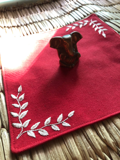 Red & Gold Puja Mat