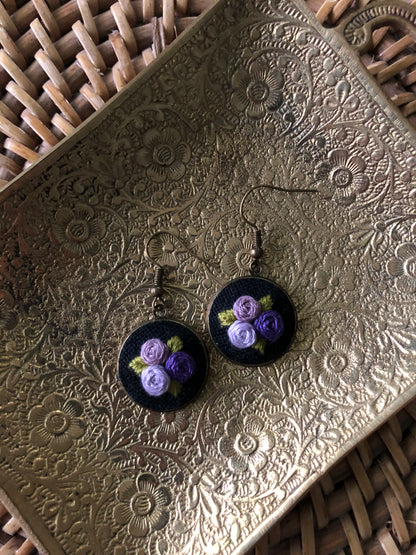 Purple Petals Earrings