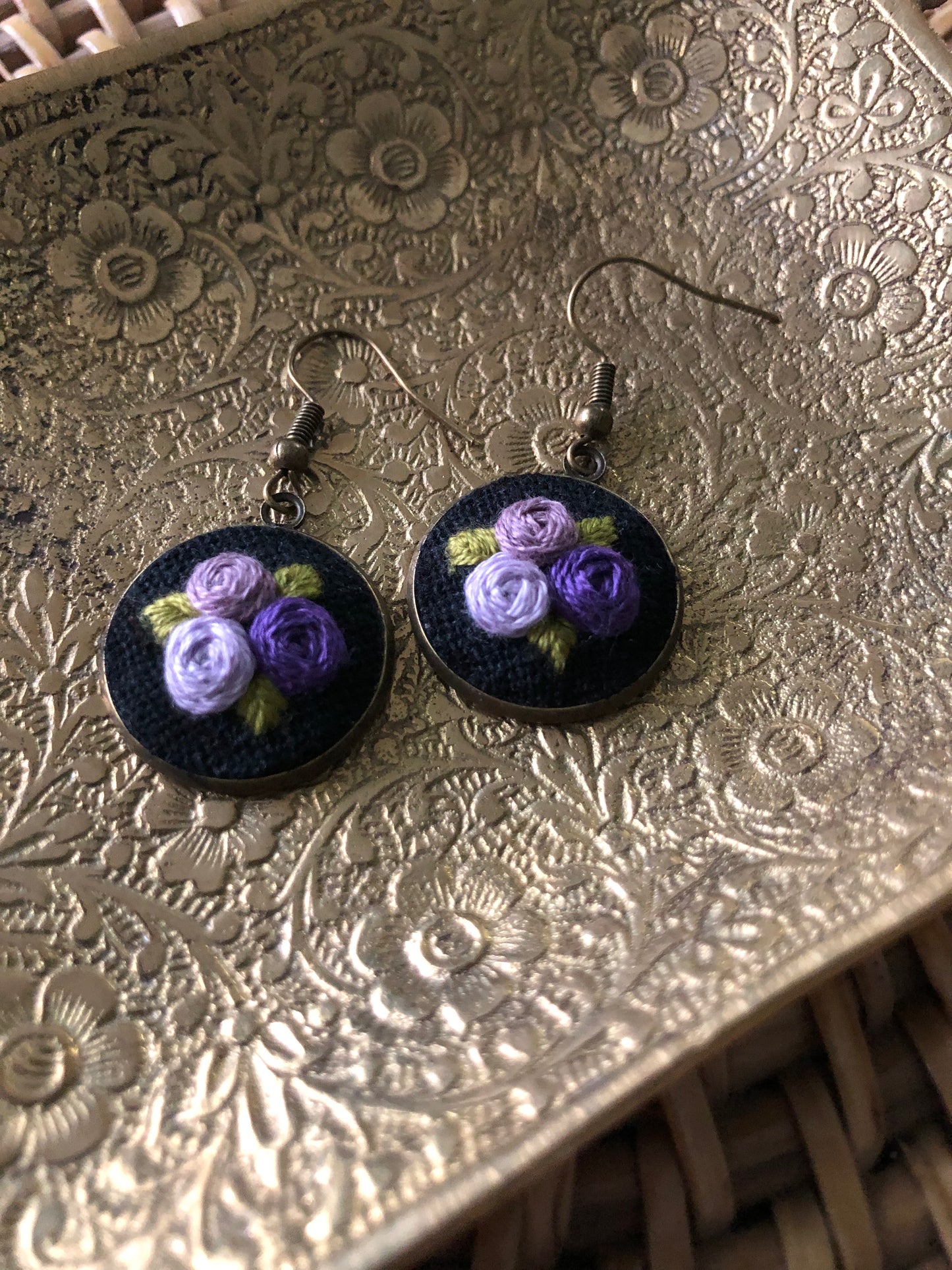 Purple Petals Earrings