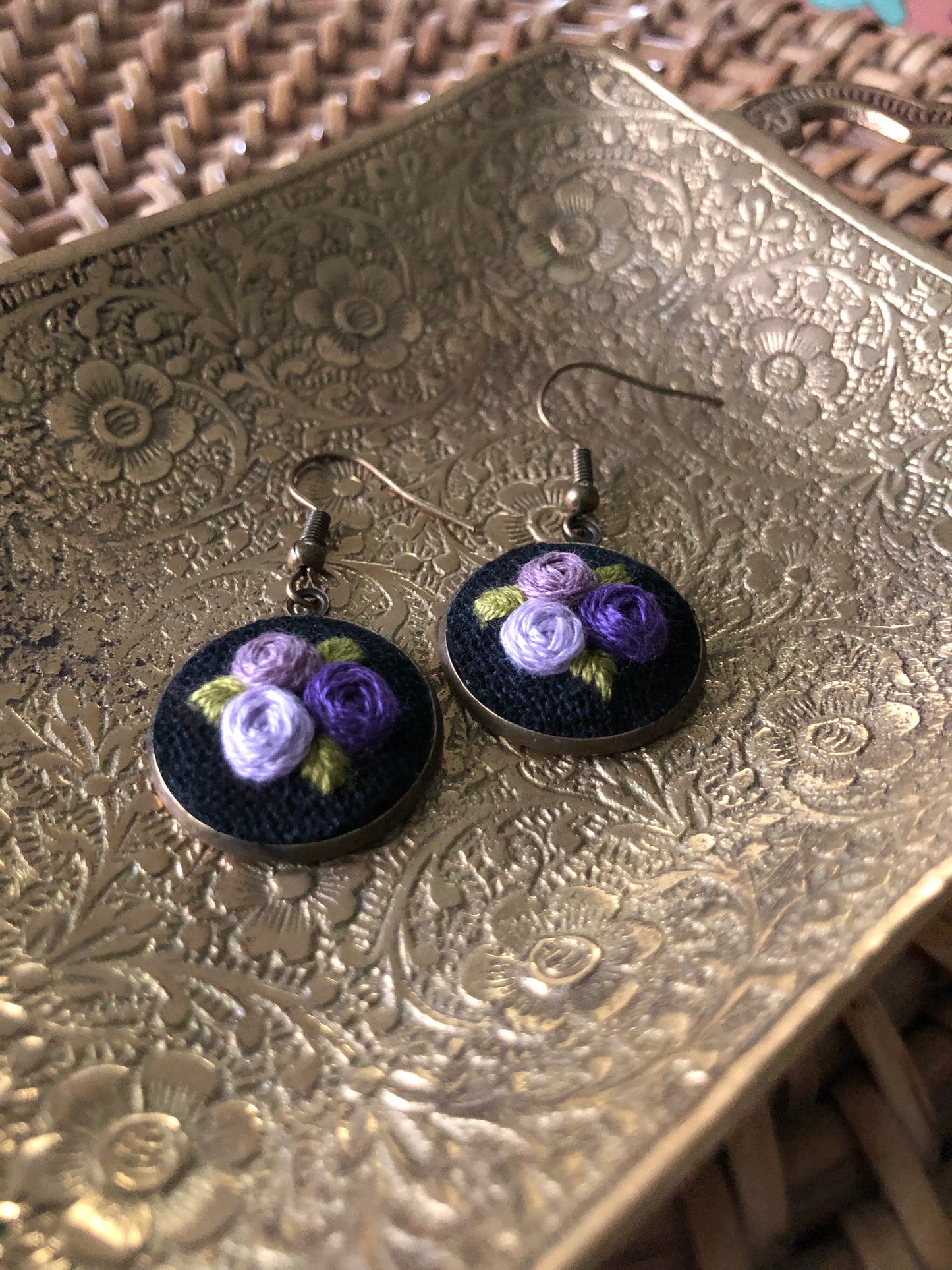 Purple Petals Earrings