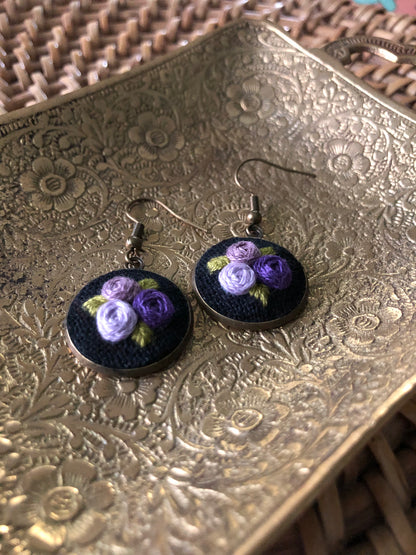 Purple Petals Earrings