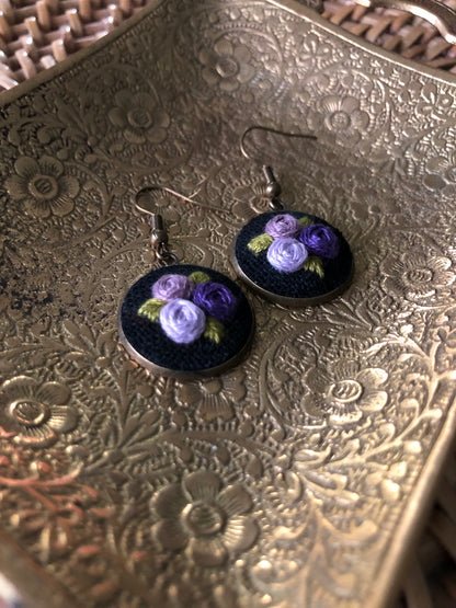 Purple Petals Earrings