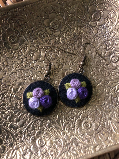 Purple Petals Earrings