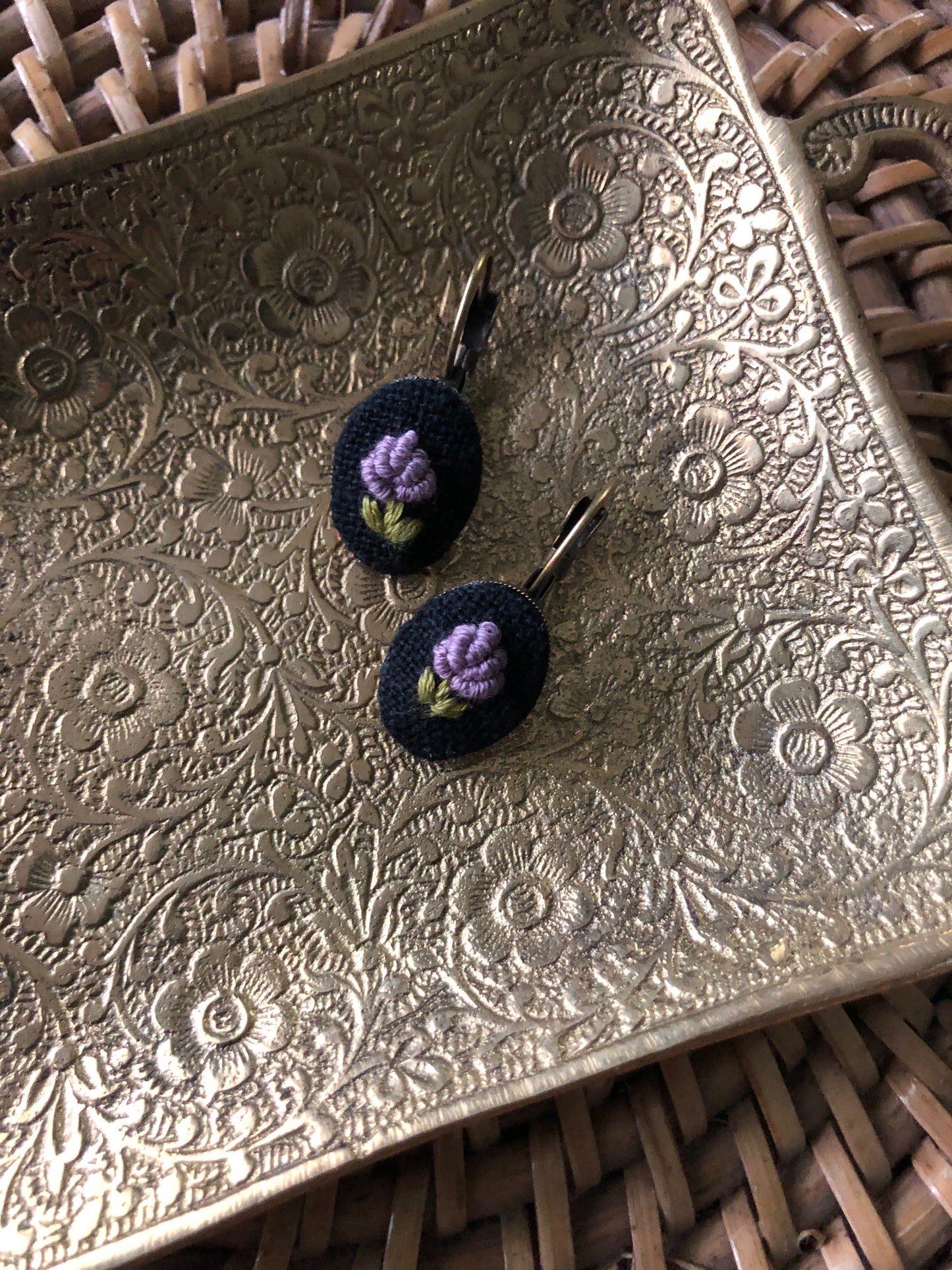Lavender Sprig Earrings