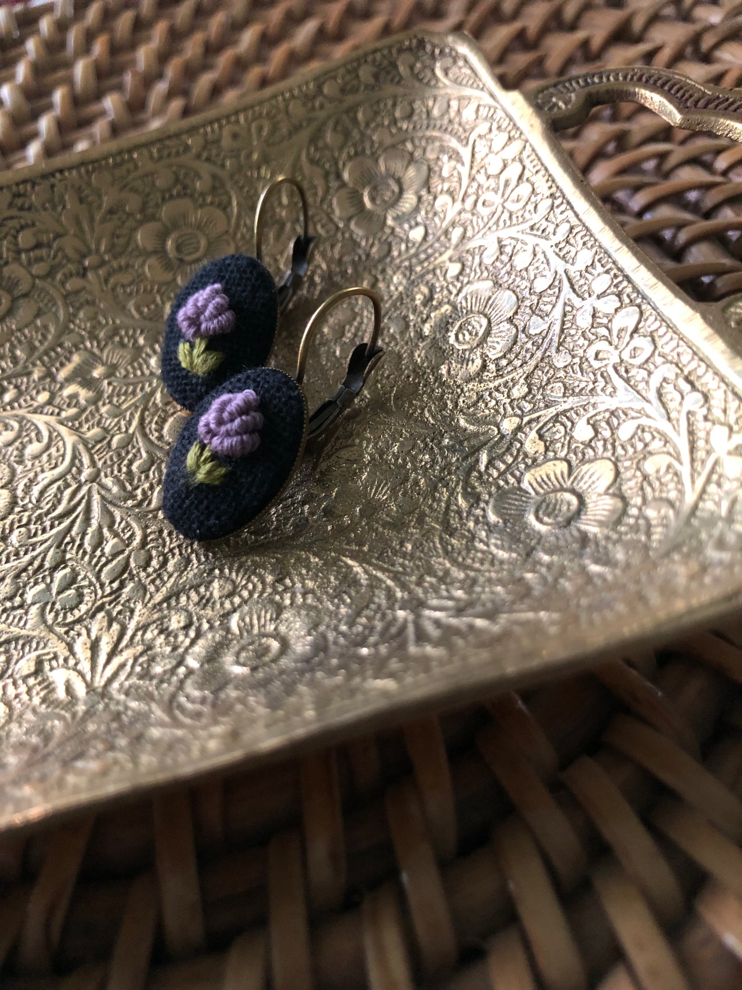 Lavender Sprig Earrings