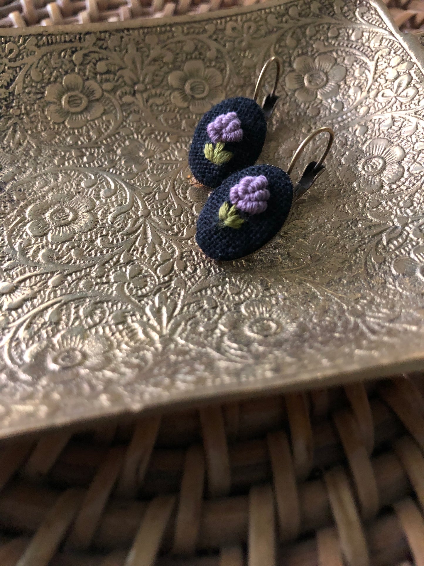 Lavender Sprig Earrings